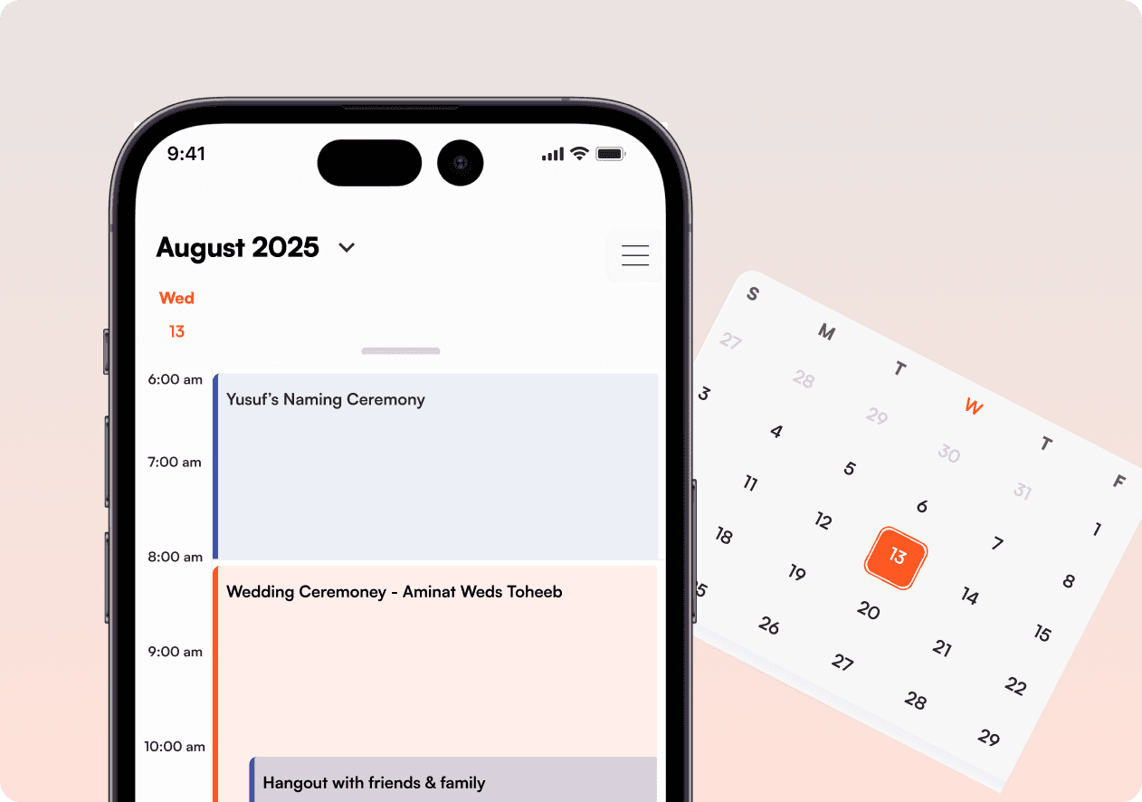 Event Creation & Embedded Calendar